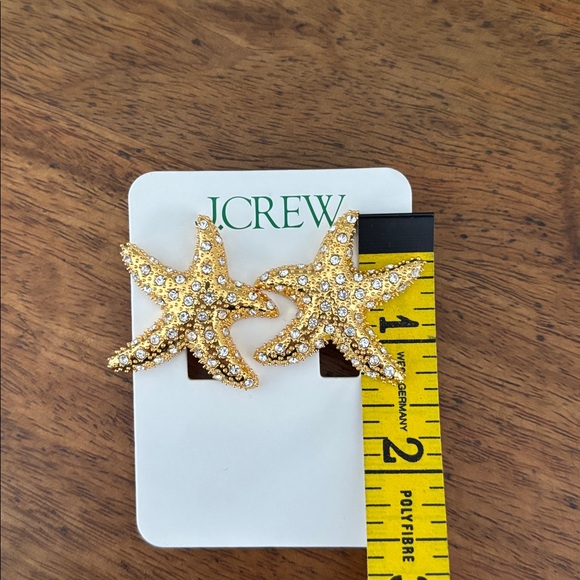 J. Crew Starfish Stud Earrings with Pave Crystals - Picture 4 of 4